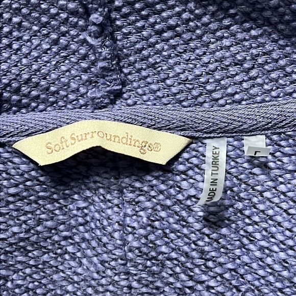 Soft Surroundings Cardigan Woman's Size Large Cotten Blend Knit Open Front - Picture 7 of 10